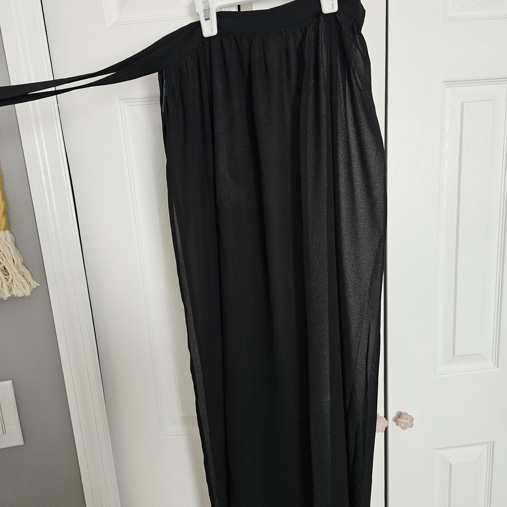 Elegant Black Beach Cover Up Skirt
